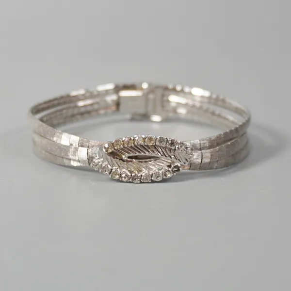 Armband med stenar, silver