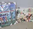 Parti canvastavlor Agora, tryck, 1900-talets andra hälft, 5+4+5 delar