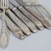 Parti silverbestick, 3 gafflar samt 5 knivar