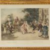 Äldre tryck "Reception at Versailles" guldram