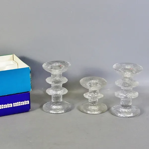 3 st. ljusstakar "Festivo" Timo Sarpaneva, Iittala, Finland