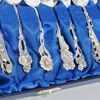 12 st. kaffeskedar, silver, varierande modell