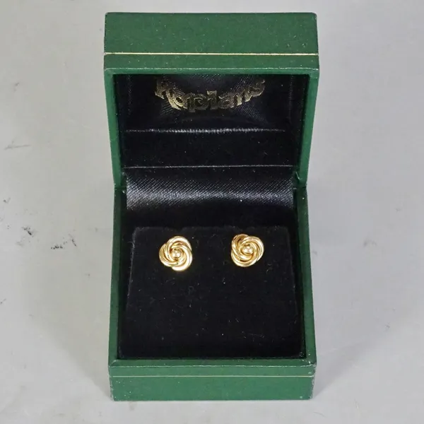 1 par skjortknappar, guld 18K, 1900-talets andra hälft