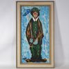 Oljemålning "gråtande clown", signerad