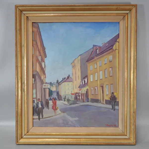 Oljemålning, S:t Paulsgatan, signerad