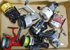 Parti fiskeutrustning, varierande fabrikat och modell