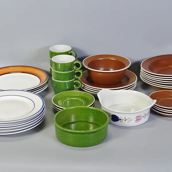 Parti diverse porslin, Retro, bl. a. "Primeur och Coq" Stig Lindberg Gustavsberg