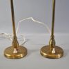 1 par bordslampor samt glasvas, 1900-tal