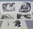 konstmapp, 5 st. serigrafier, Bert Olls