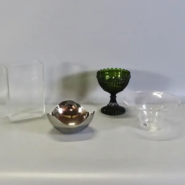 3 st skålar samt vas, olika typ, 19/2000-tal