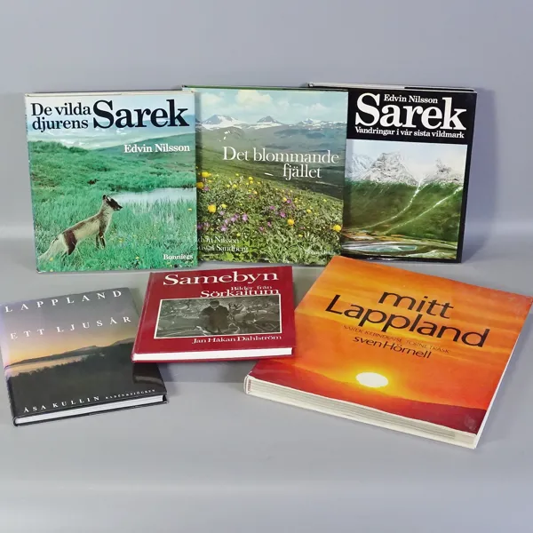 6 st böcker, Lappland och relaterat