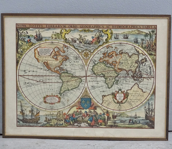 Äldre grafiskt tryck Orbis geographica ac hydrograpica tabvla 1643