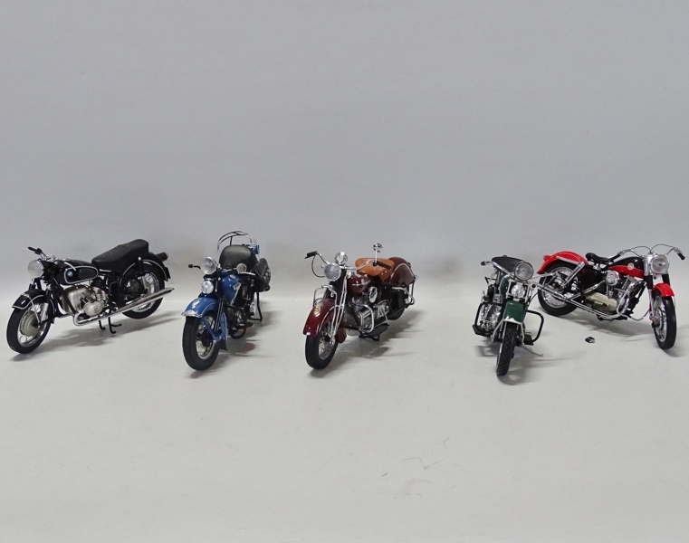 5 st. motorcykelmodeller, Franklin mint precision models 1:18