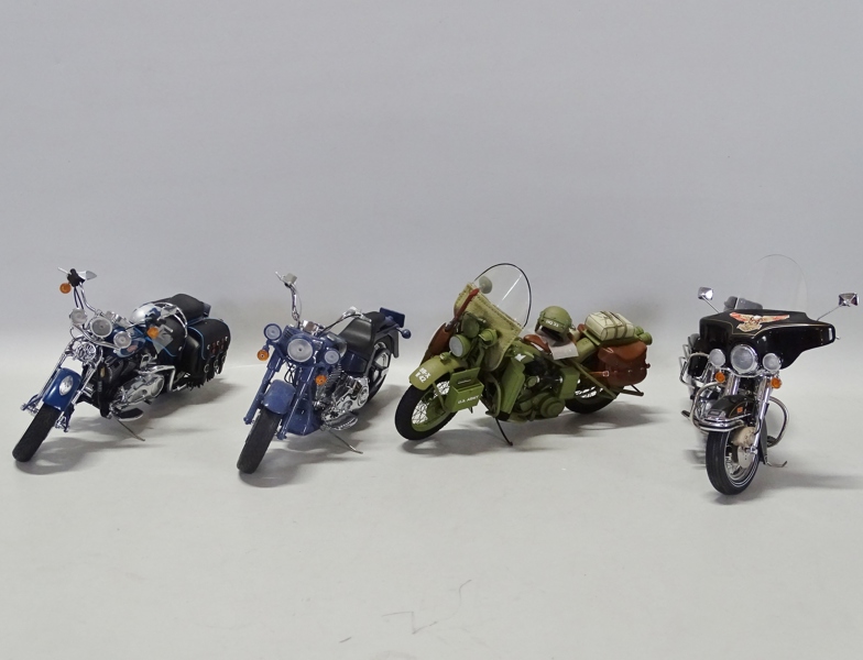 4 st. motorcykelmodeller, Franklin mint precision models 1:18