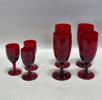 4 st. champagneglas samt 3 st. avecglas, Monica Bratt, Reijmyre, 1900-talets mitt