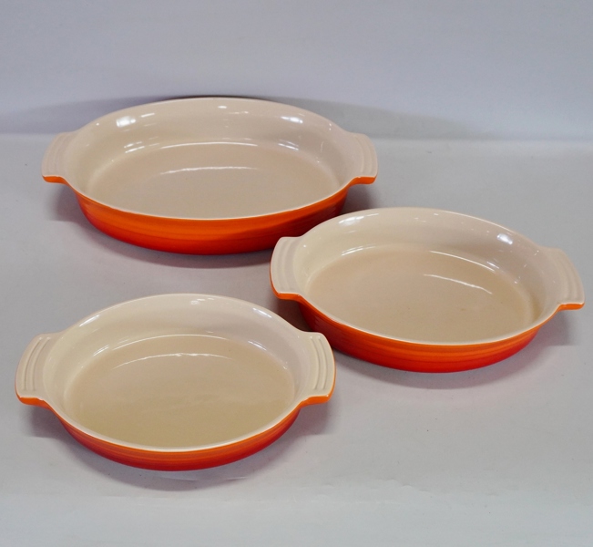 3 st ugnsformar, Le Creuset