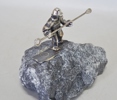 5 st. miniatyr figuriner, "Samer samt arbetare, MGAB, silver 1970-tal