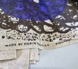 2 par gardinlängder, Screen Print, design Raili Konttinen, Porin Puuvilla, Finland