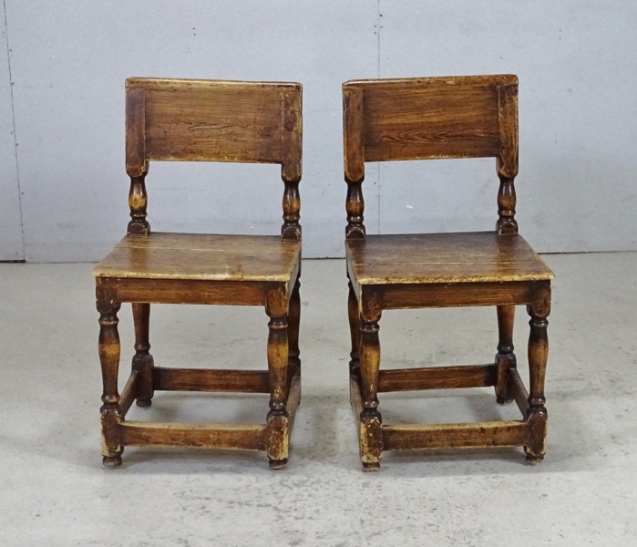 1 par stolar, allmoge, 1800-tal