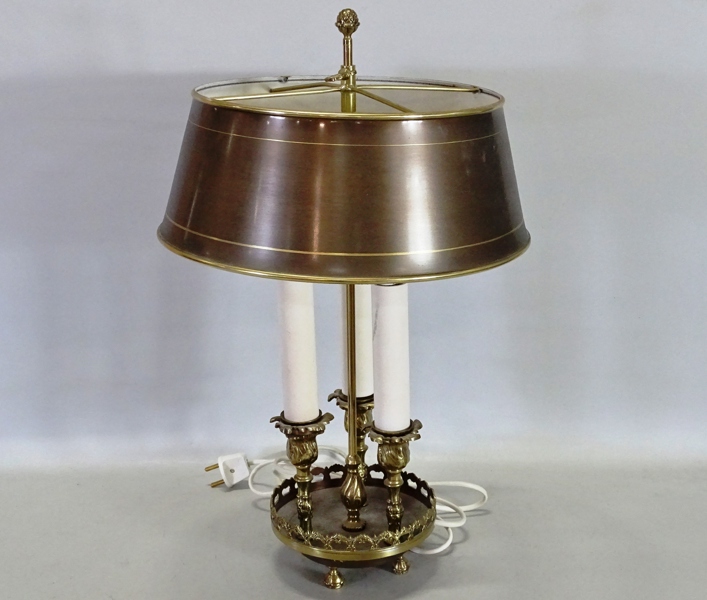 Bordslampa, sk. "Lampe à bouillotte" empire stil, 1900-tal