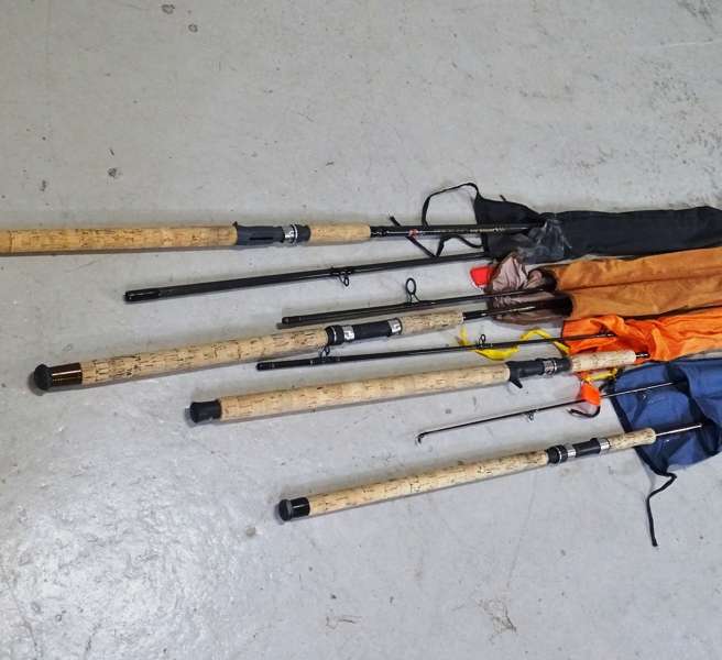 4 st. fiskespön, Boron, Daiwa, Kunann och Salmon Ace