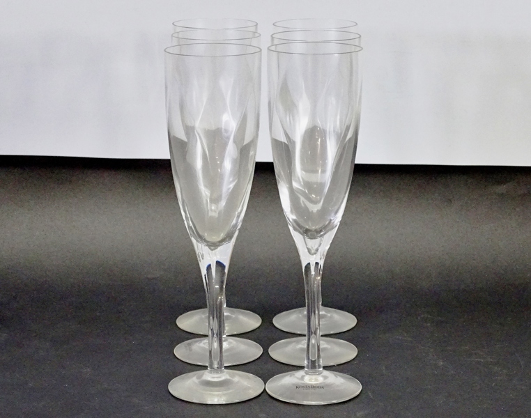 6 st champagneglas "Chateau"