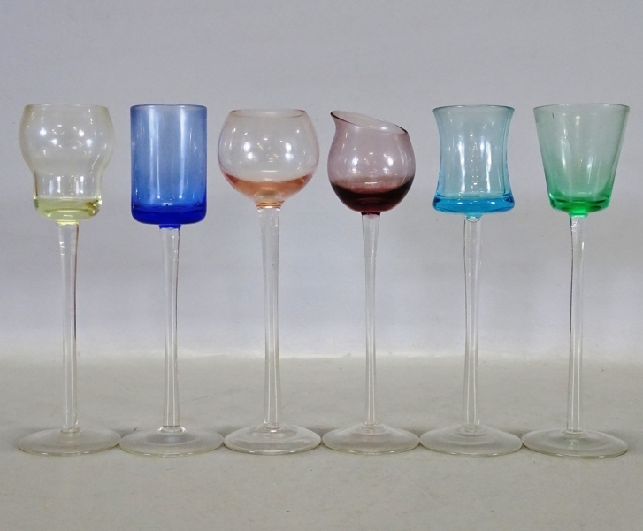 6 st snapsglas, olika form