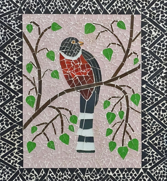 Mosaiktavla "fågel"