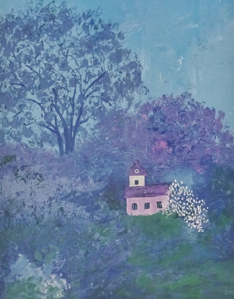 Litografi, Karin Olsson "sommarkväll"