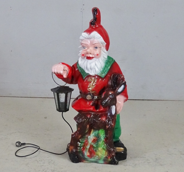 Trädgårdsfigurin, tomte med lykta, 19/2000-tal