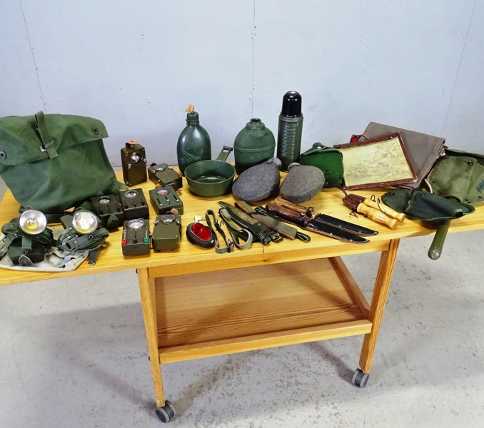 Diverse militär & campingutrustning
