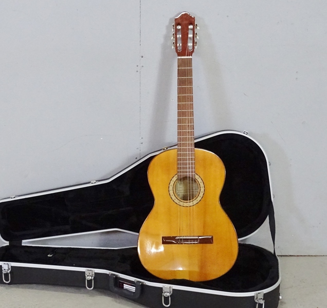 Akustisk gitarr med case, Carl Hellweg, modell OS 24
