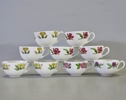 8 st. kaffekopp med fat samt 10 st. assietter, Gustavsberg, 1900-talets mitt