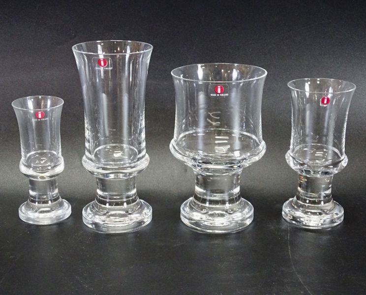 Glasservis "Tavastia" Tapio Wirkkala, Iittala, Finland, 21 delar
