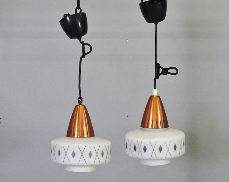 1 par taklampor, 1950/60-tal