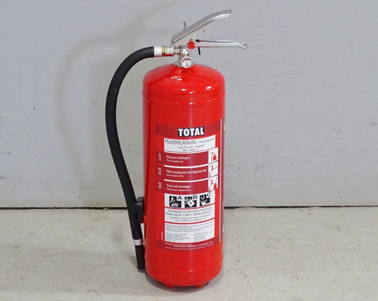 Brandsläckare Total, pulversläckare