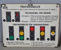 2 st. skolplanscher "NTF´s Trafiksignaler och Småskolans trafikbilder, 1969 samt 1945