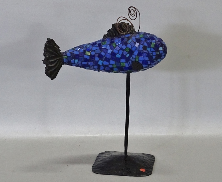 Skulptur "fisk", oidentifierad konstnär, 19/2000-tal