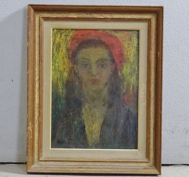 Oljemålning, Bo Yson Sjöberg, kvinnoporträtt