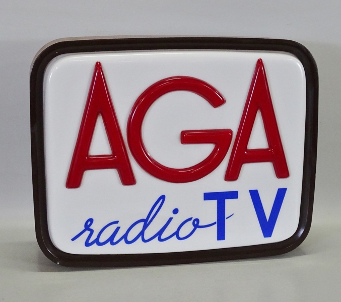 Ljusskylt, AGA Radio TV