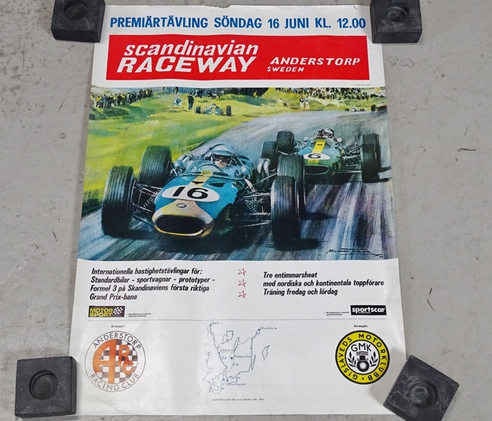 Affisch, Anderstorp Racing Club, 1968