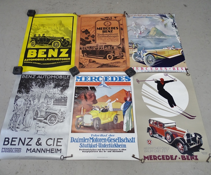 6 st affischer, Mercedes-Benz
