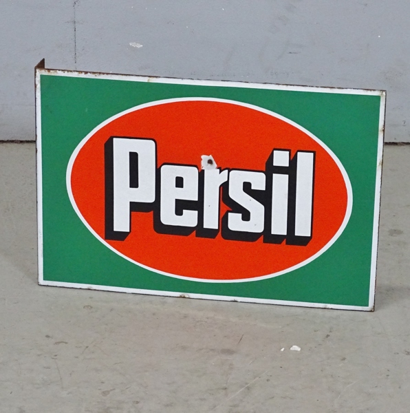 Emaljskylt, Persil, dubbelsidig