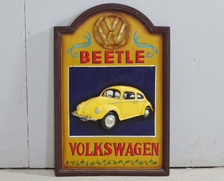 Trätavla/relif "Beetle" 2000-tal