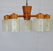 Taklampa, teak, 1900-tal