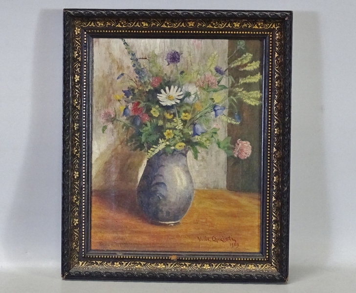 Oljemålning, blomsterstilleben