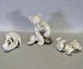 3 st figuriner "björnar"