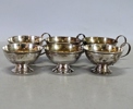 6 st punschkoppar, silver