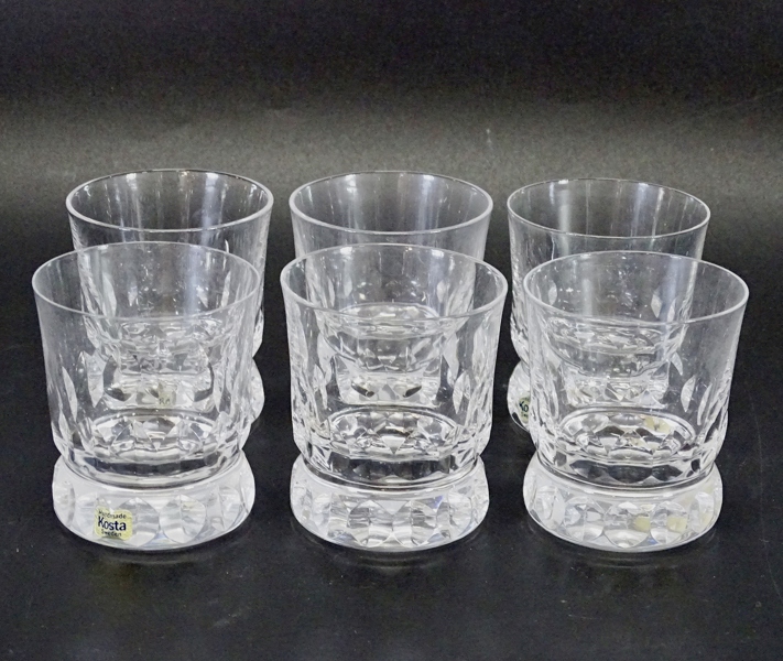 6 st, whiskyglas "Prince" Göran Wärff, Kosta