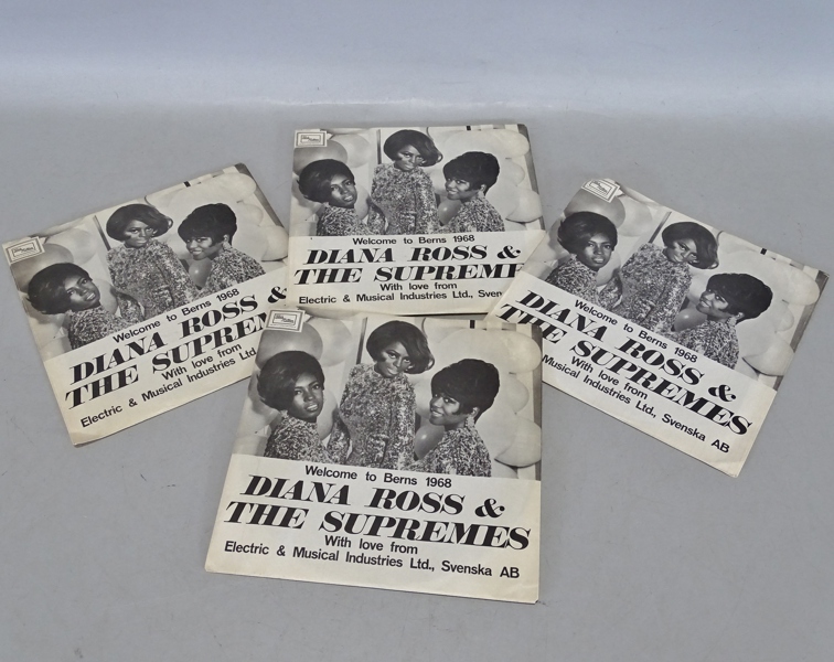 4 st. singlar "Welcome to Berns 1968" Diana Ross & The Supremes